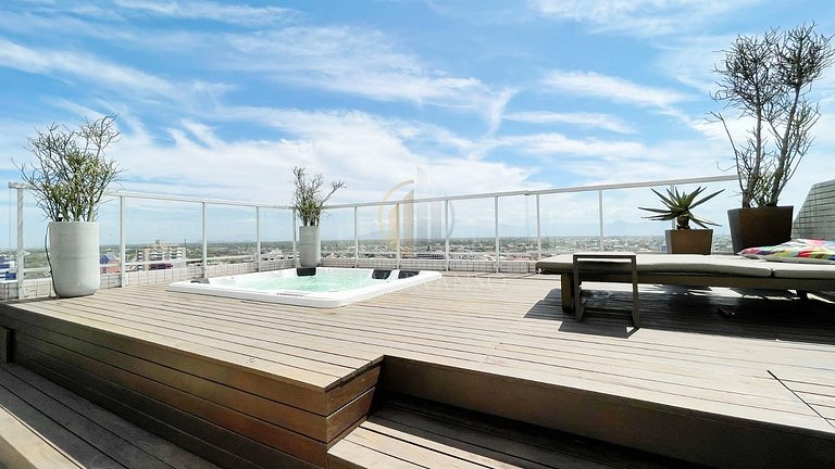 Cobertura pé na areia