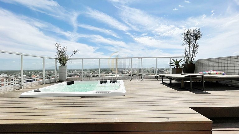 Cobertura pé na areia