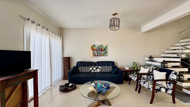 Triplex frente mar com piscina e Wi-Fi