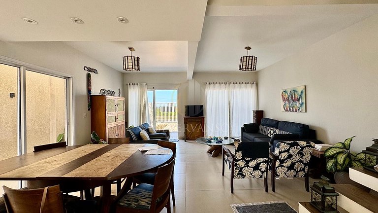 Triplex frente mar com piscina e Wi-Fi