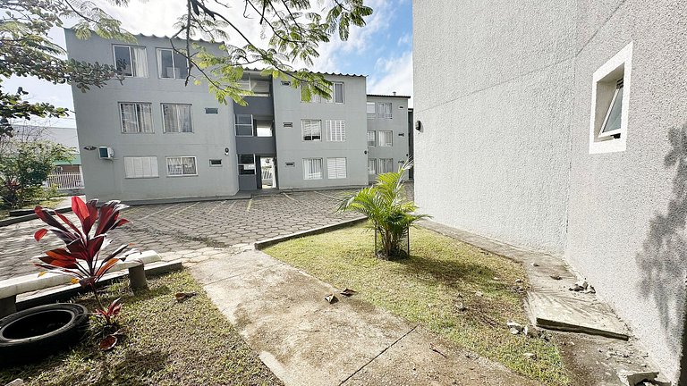 Apartamento com ar e Wi-Fi de frente para o mar