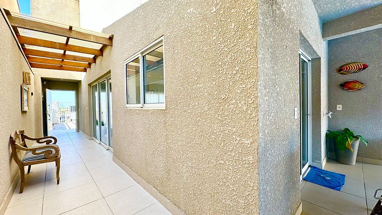 Triplex frente mar com piscina e Wi-Fi