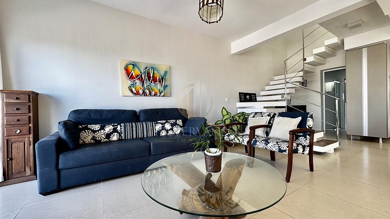 Triplex frente mar com piscina e Wi-Fi